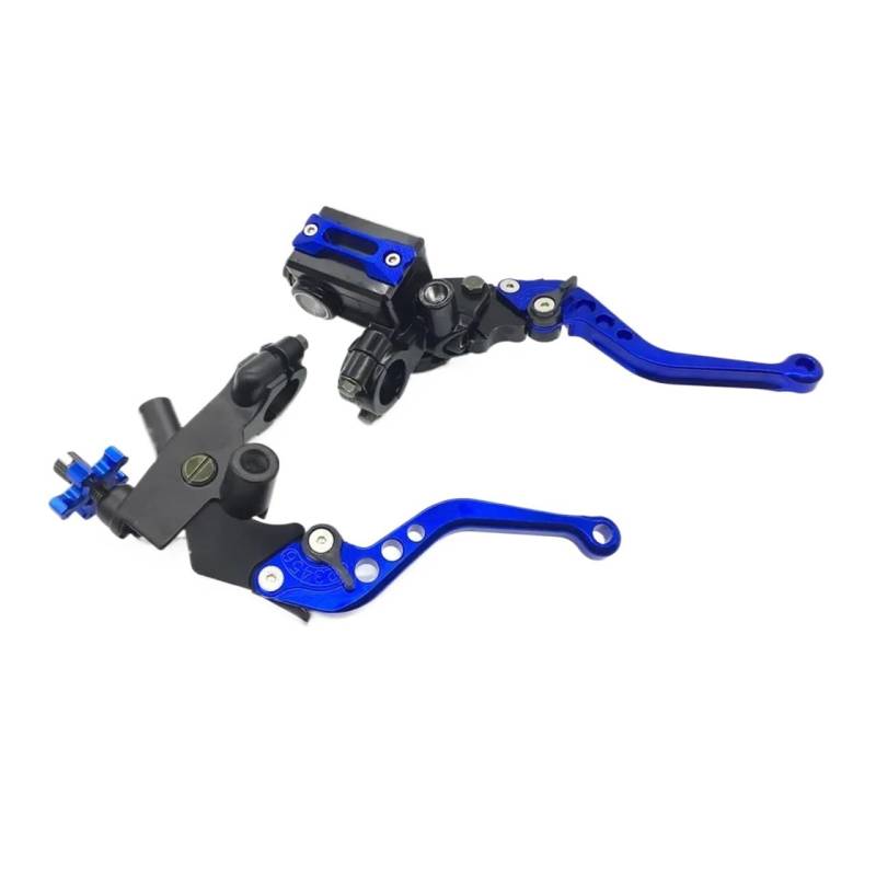 SHENGG CNC Motorrad Bremse Kupplung Pumpe Hebel Hydraulische Master Zylinder Zubehör 7/8 "12,7mm Kolben(Blue) von SHENGG