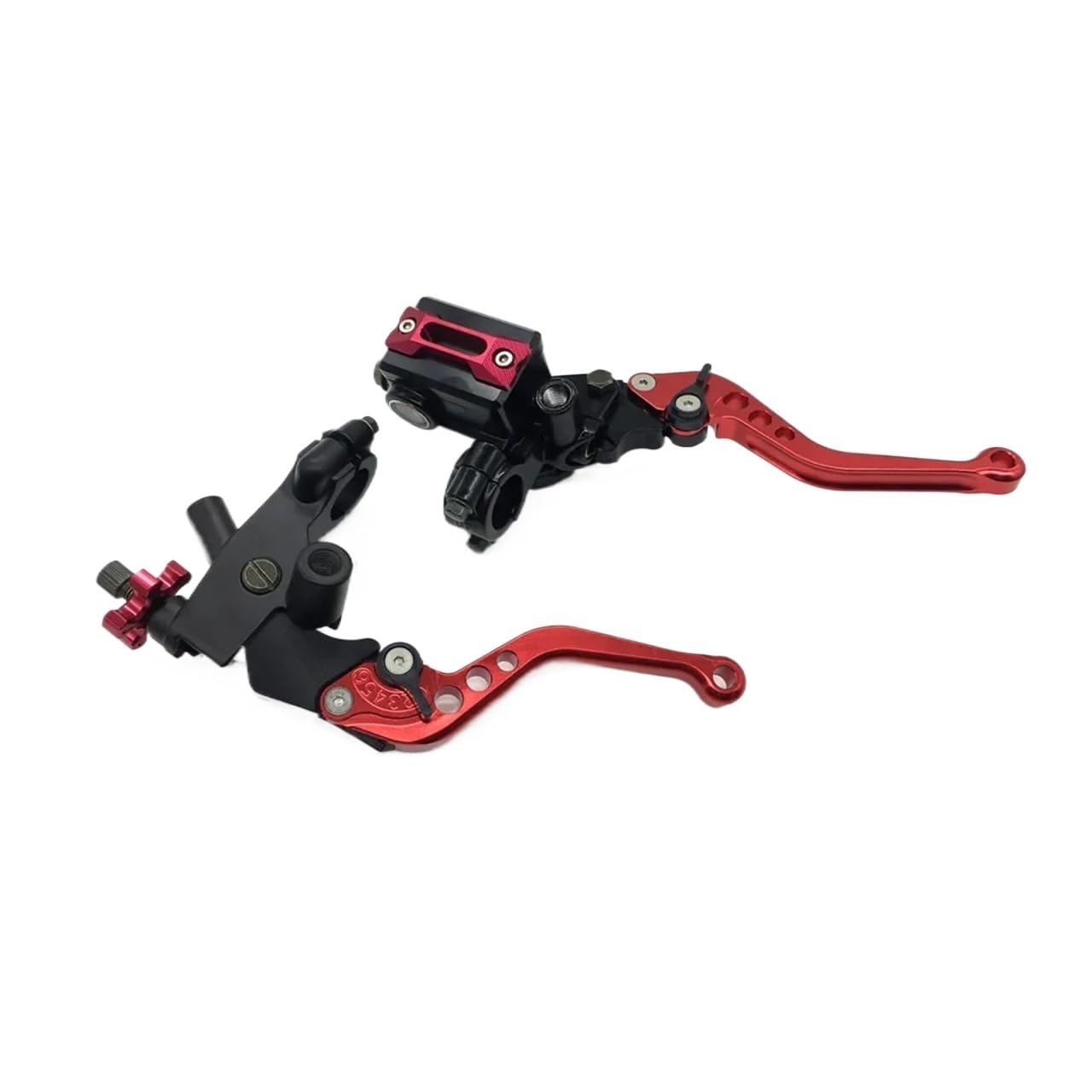 SHENGG CNC Motorrad Bremse Kupplung Pumpe Hebel Hydraulische Master Zylinder Zubehör 7/8 "12,7mm Kolben(Red) von SHENGG