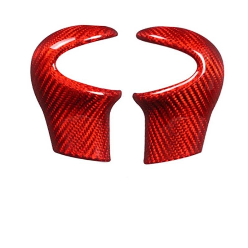 SHENGG Carbon Fiber Schaltknauf Abdeckung Trim for R55 R56 R57 R58 R59 R60 Auto Dekorative Aufkleber Schwarz/Rot(Red) von SHENGG