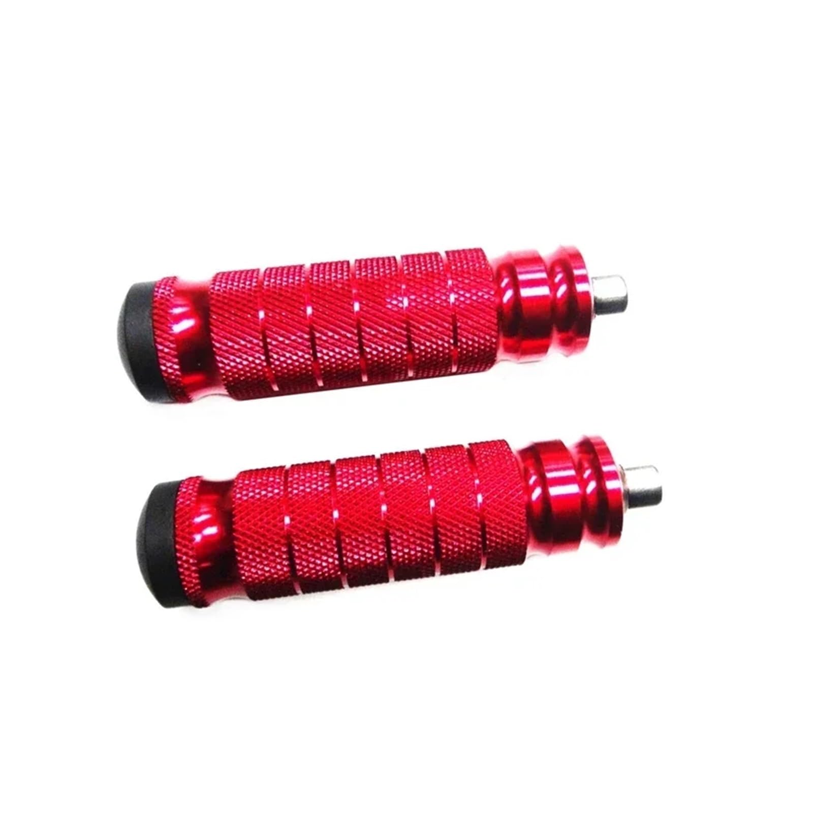 SHENGG Ein Paar Motorrad Aluminium Fußrastenanlage Fußstützen Fußrasten Fußrasten Pedal for Fit Modifizierte Motorrad Moto Acessorios(Red) von SHENGG