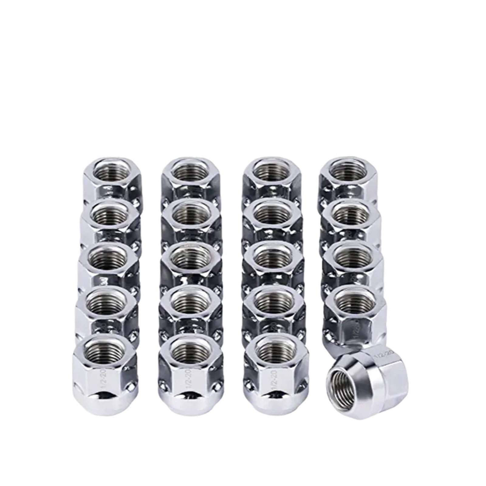 SHENGG Höhe 21 mm Radmuttern mit offenem Ende 12 x 1,25, M12 x 1,5 Radmuttern M14 x 1,5, 1/2-20 Radmuttern 9/16-18 19 mm Sechskant, 20 Stk(16pcs,9-16-18) von SHENGG