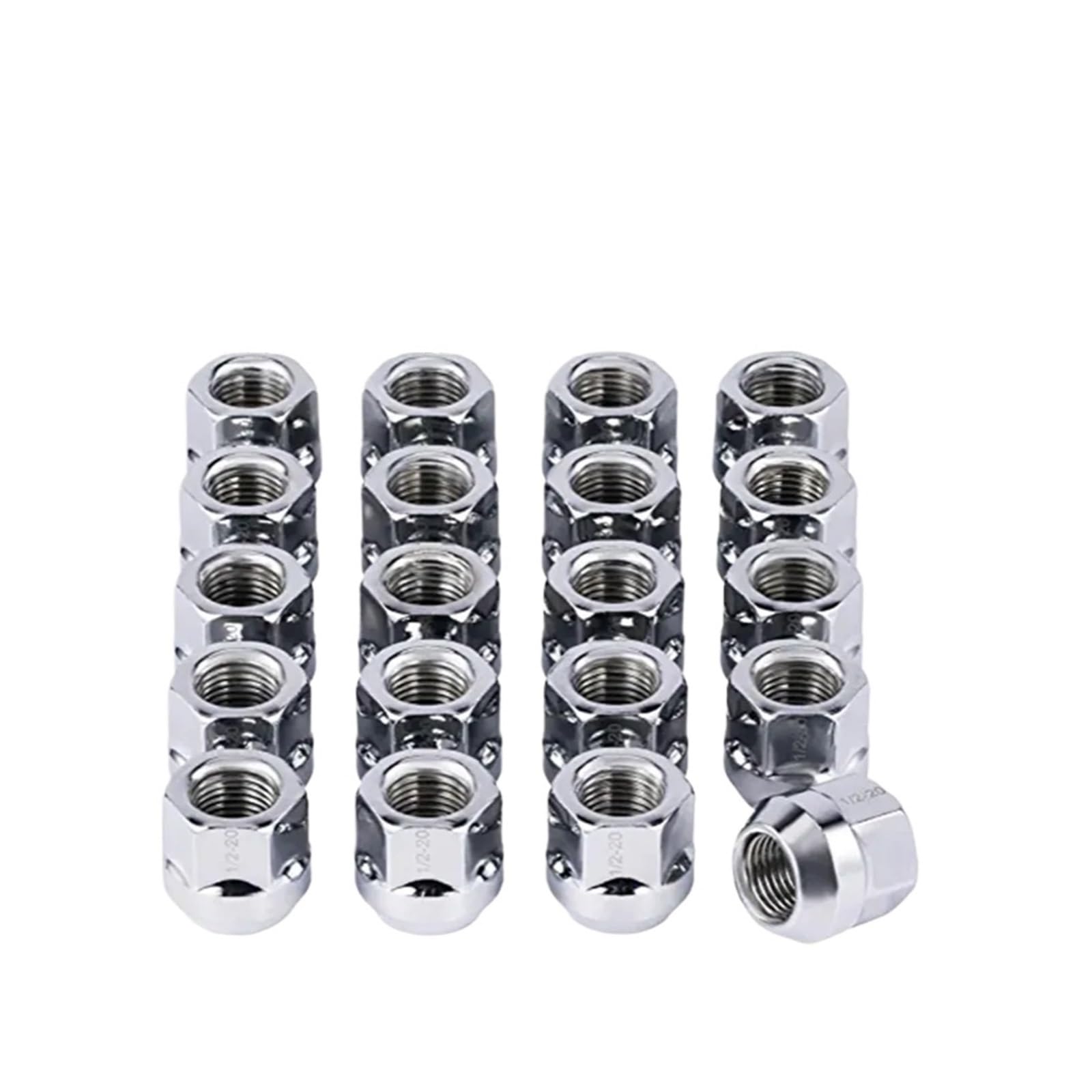 SHENGG Höhe 21 mm. Radmuttern mit offenem Ende 12 x 1,25, M12 x 1,5. Radmuttern M14 x 1,5, 1/2-20. Radmuttern 9/16–18, 19 mm Sechskant.(16pcs,1-2-20) von SHENGG