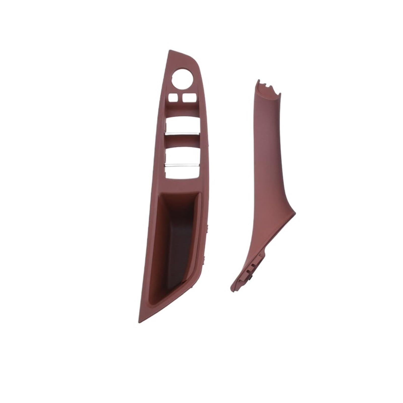 SHENGG Innenausstattung, Armlehnenverkleidung vorn, Zuggriff-Set, Ersatz for 5er-Serie F10 F11 F18 520i 523i 525i 528i 535i(Red Brown LHD 2PCS) von SHENGG