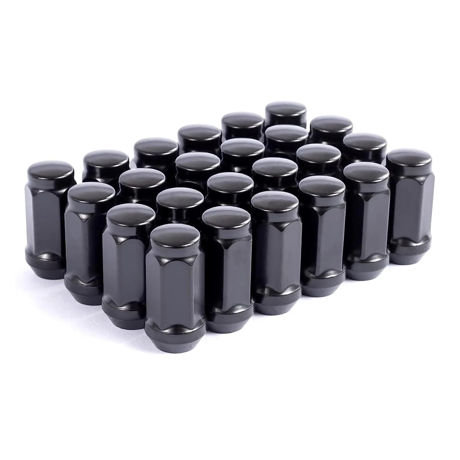 SHENGG M14x1,5 Radmuttern, schwarz, 19 mm Sechskant, 45 mm hoch, 60 Grad konische Radmuttern(10pcs) von SHENGG