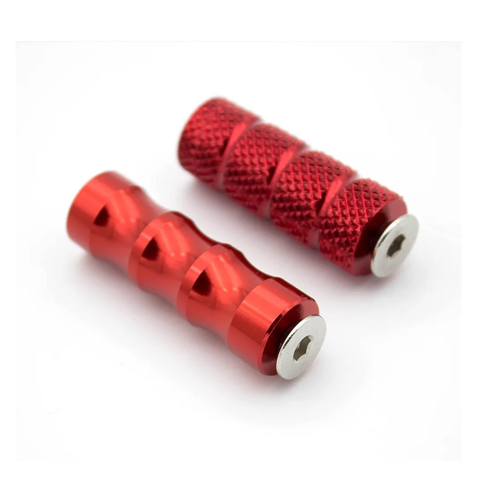 SHENGG Motorrad Klapp Fußstützen Fußrasten Fußrasten Pegs Pedale Set Motorrad Zubehör(Red) von SHENGG