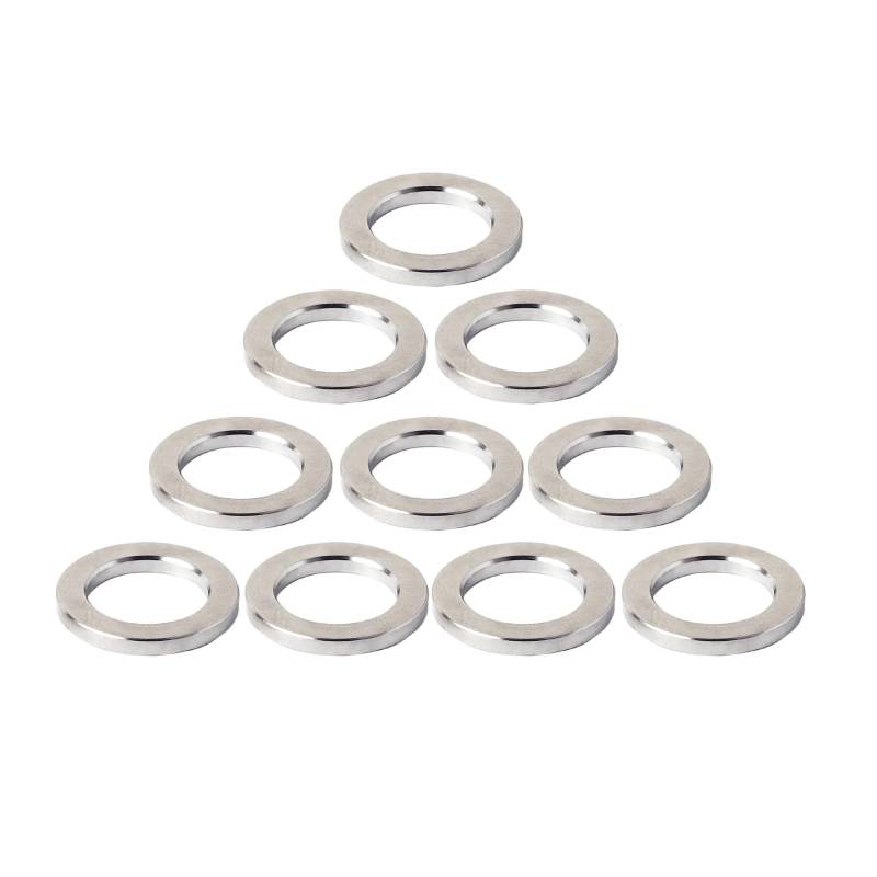 SHENGG Titan Unterlegscheibe Dichtung M4 M5 M6 M8 M10 Flache Spacer for Fahrrad Motorrad Auto Geändert Bremssättel Dichtung Ti Flache spacer(10pcs Silver,M4) von SHENGG