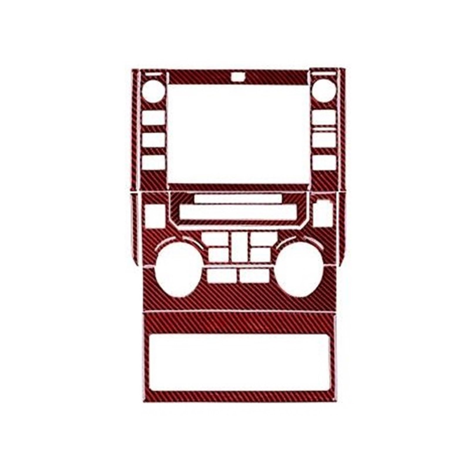 Auto-Zierleiste Mittelsteuerung Auto-Navigationsbildschirm-Panel-Zubehör, Carbon-Look-Aufkleber für Tundra 2014–2021(Black Red,A) von SHENH