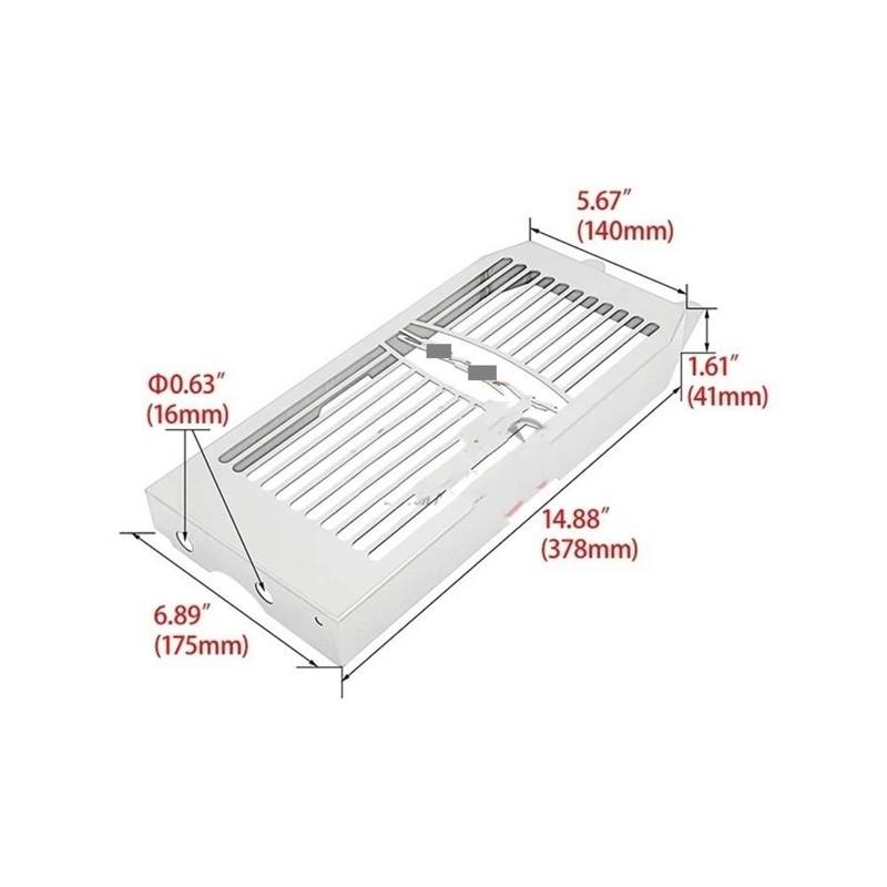 Retikulationsbox des Motorradwassers Motorrad Stahl für Kühlergrill Abdeckung Schutz Protector Für Shadow VT600 VLX400 VLX600 für Steed 400 600 1988-2007(A) von SHENH