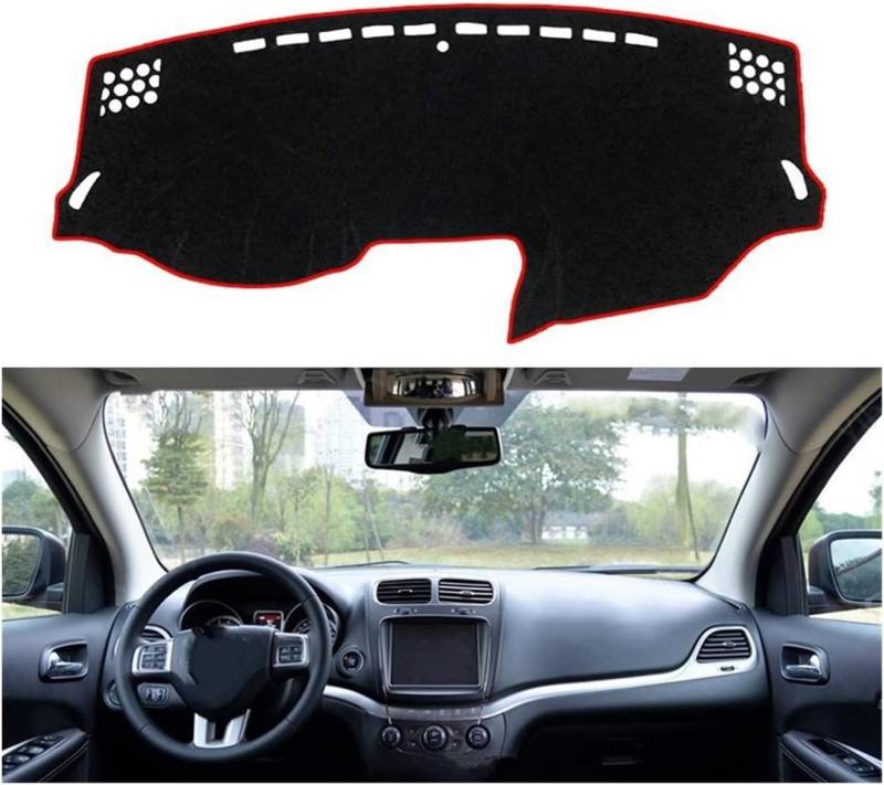 Armaturenbrettteppiche Rutschfeste Matte Auto Armaturenbrett Abdeckung Für Dodge Für Journey JC 2009-2016 Mattenschutz Sonnenschutz Für Dashmat Board Pad Teppich(Rhd 2) von SHENHUO