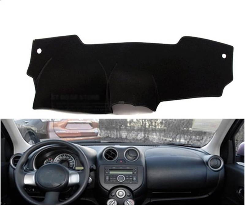 Armaturenbrettteppiche Rutschfeste Matte für Nissan für März für Micra K13 2010-2016 Rechts- und Linkslenker Auto-Armaturenbrett-Abdeckungen Matte Schatten Kissen Pad(Blue Edge Lhd) von SHENHUO