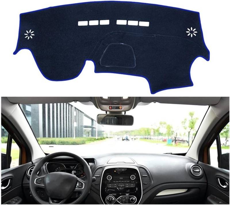 Armaturenbrettteppiche Rutschfeste Matte für Renault für Captur 2013-2018 für Samsung QM3 Auto Antirutschmatte Armaturenbrett-Abdeckung Sonnenschirm(LHD 3) von SHENHUO