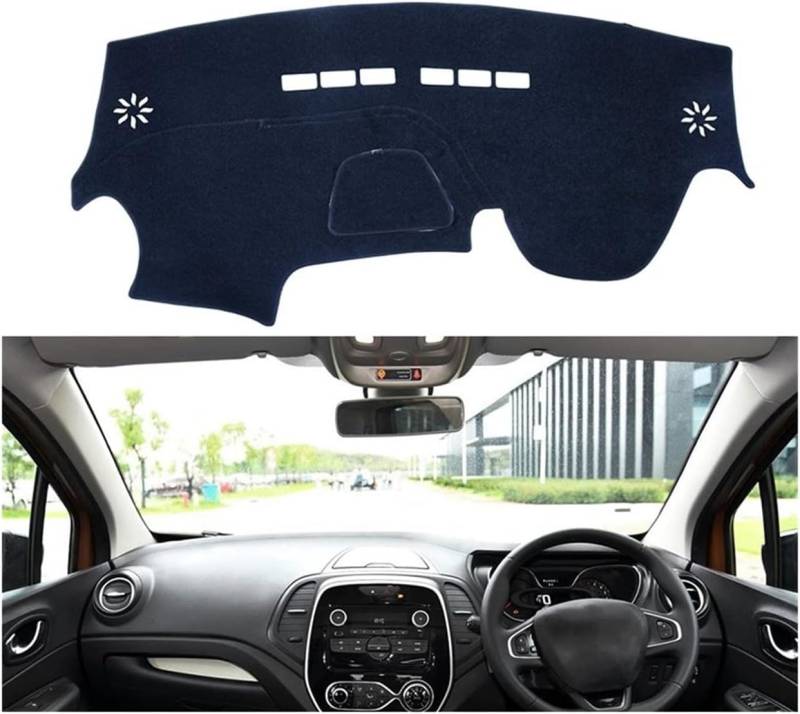 Armaturenbrettteppiche Rutschfeste Matte für Renault für Captur 2013-2018 für Samsung QM3 Auto Antirutschmatte Armaturenbrett-Abdeckung Sonnenschirm(RHD 2) von SHENHUO