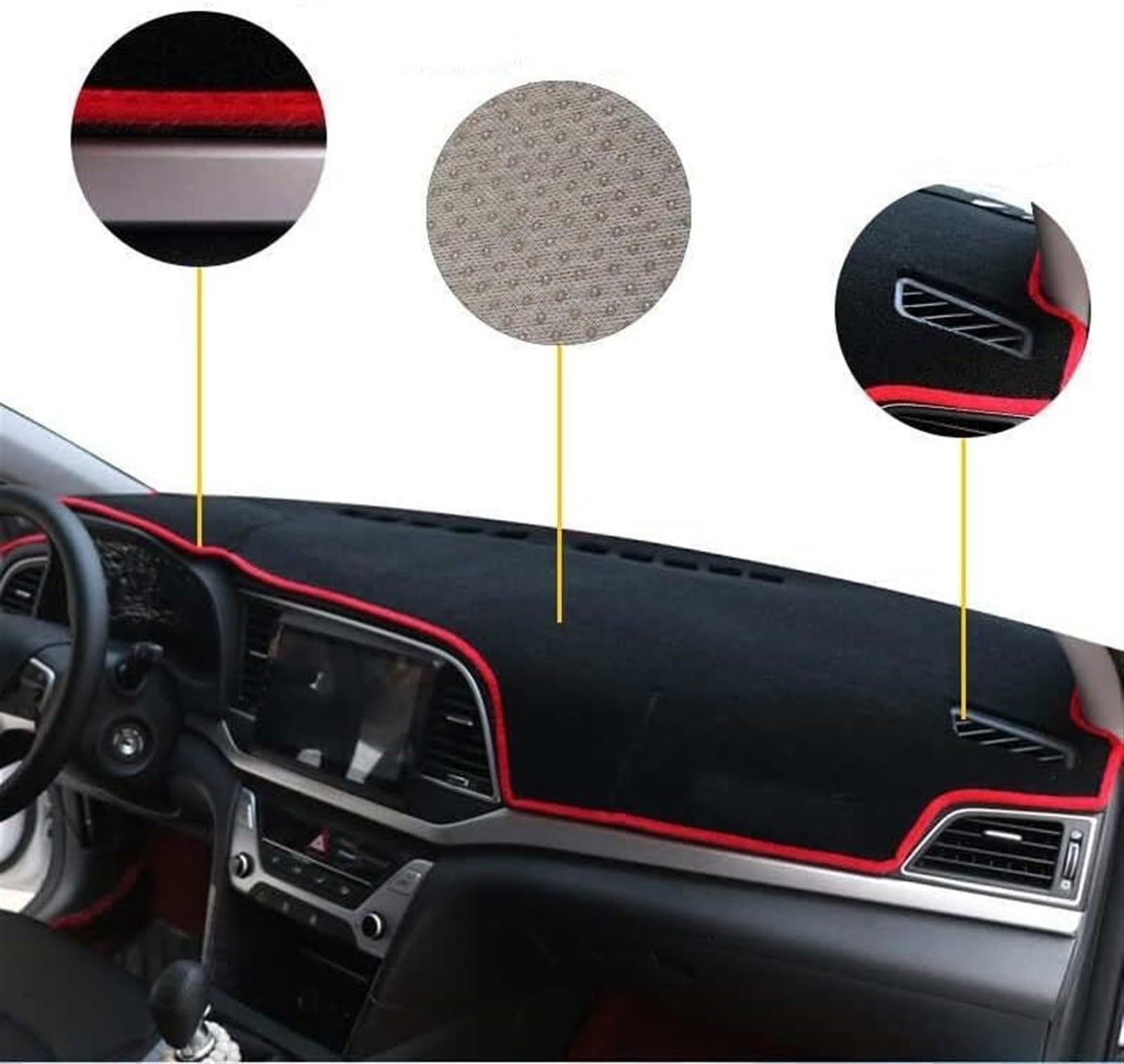 Armaturenbrettteppiche Rutschfeste Matte für Toyota Crown S180 2003-2008 Auto für Dashmat-Abdeckungen für Armaturenbrettmatte Sonnenschutz Armaturenbrett Capter(Rot) von SHENHUO