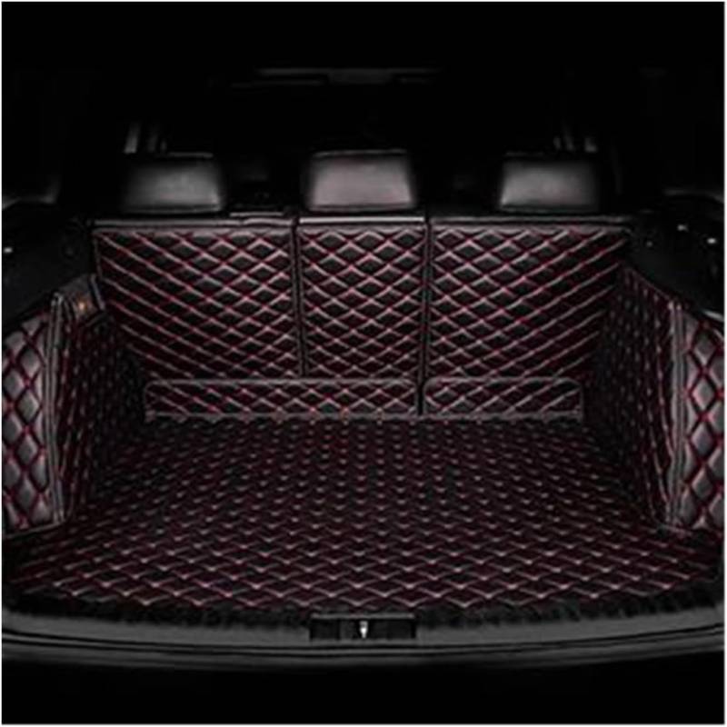 Auto-Fußmatten Für Toyota Für Rav4 XA50 50 2019 2020 Auto Fracht Hinten Boot Liner Stamm Matten Teppiche Schützen Teppiche Zubehör(Black Red) von SHENHUO