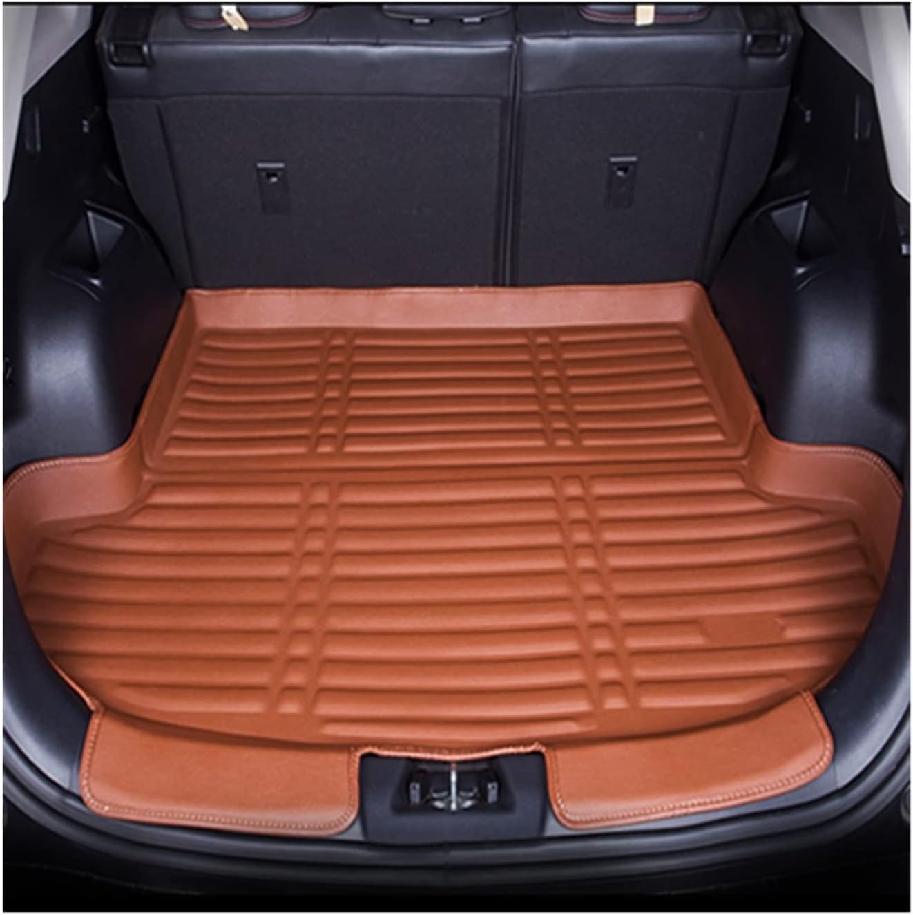 Auto-Fußmatten Kofferraummatten für Skoda für Octavia A7 2014 2015 2016 2017 2018 2019 Auto-Styling Kofferraumwanne Kofferraumwanne Cargo Mat Tray Boden(Braun) von SHENHUO