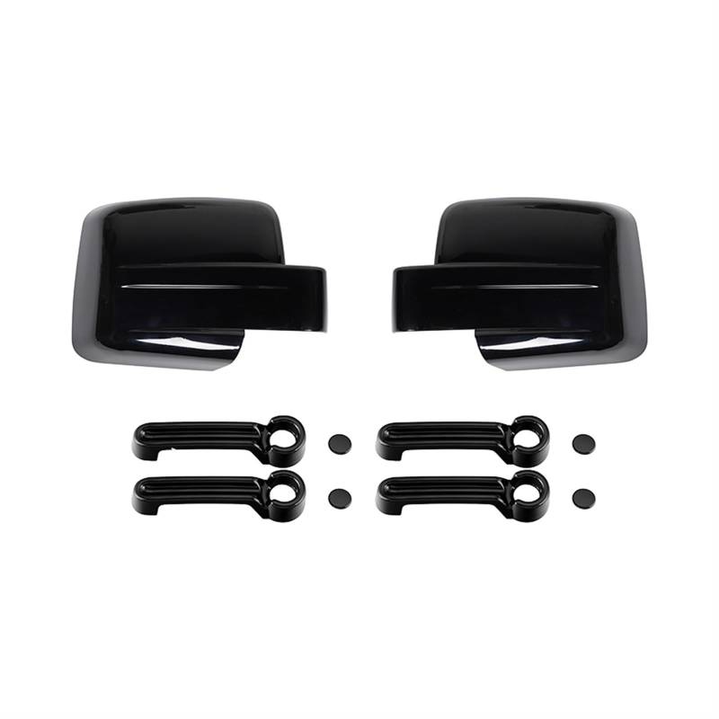 Auto-Rückspiegelschale Für Dodge für Nitro 2007-2012 Außenzubehör Rückspiegelabdeckungen Autotürgriffabdeckung Aufkleber(Black 10 PCS) von SHENHUO