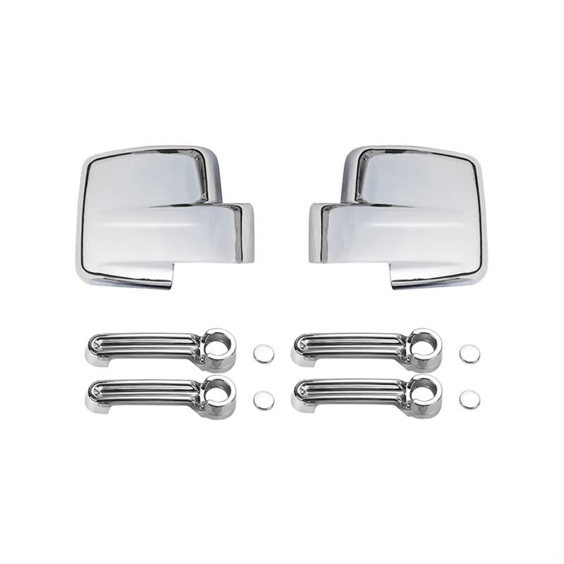 Auto-Rückspiegelschale Für Dodge für Nitro 2007-2012 Außenzubehör Rückspiegelabdeckungen Autotürgriffabdeckung Aufkleber(Chrome 10 PCS) von SHENHUO