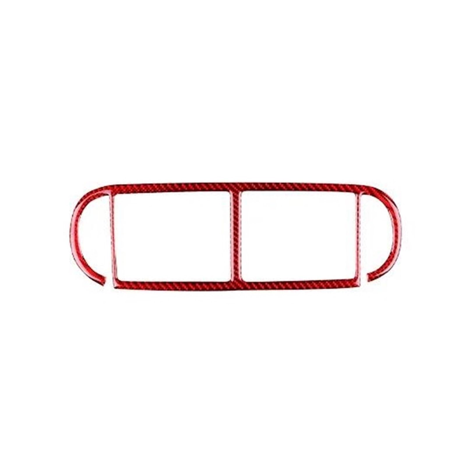 Auto-Zierleiste Mittelkonsole Auto Center Air für Vent Innenzubehör Carbon Look Aufkleber für 2003-2010(Rot) von SHENHUO