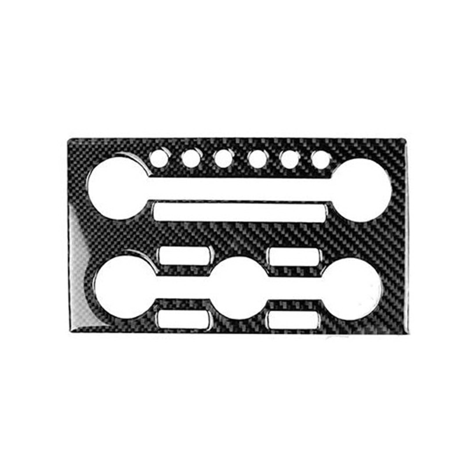 Auto-Zierleiste Mittelkonsole Auto-Innenraum-Radio-Bedienkonsolen-Aufkleber, Klimaanlagen-Panel-Trim-Zubehör für GTR R35 2008–2016(Schwarz,LHD) von SHENHUO