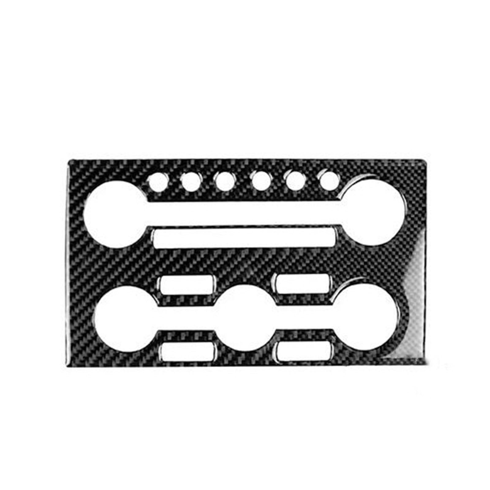 Auto-Zierleiste Mittelkonsole Auto-Innenraum-Radio-Bedienkonsolen-Aufkleber, Klimaanlagen-Panel-Trim-Zubehör für GTR R35 2008–2016(Schwarz,RHD) von SHENHUO