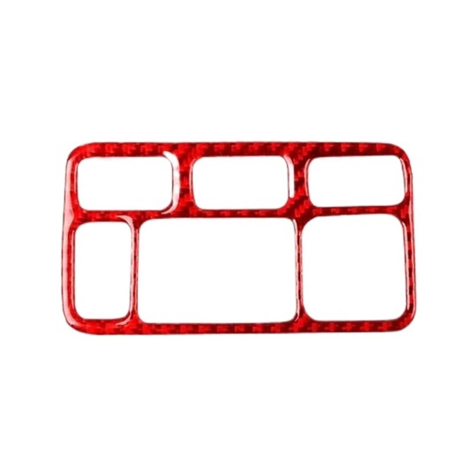 Auto-Zierleiste Mittelkonsole Auto Scheinwerfer Beleuchtung Panel Trim Innen Zubehör Carbon Look Aufkleber Für Land für Cruiser Für LX 2003-2007(Carbon Red) von SHENHUO