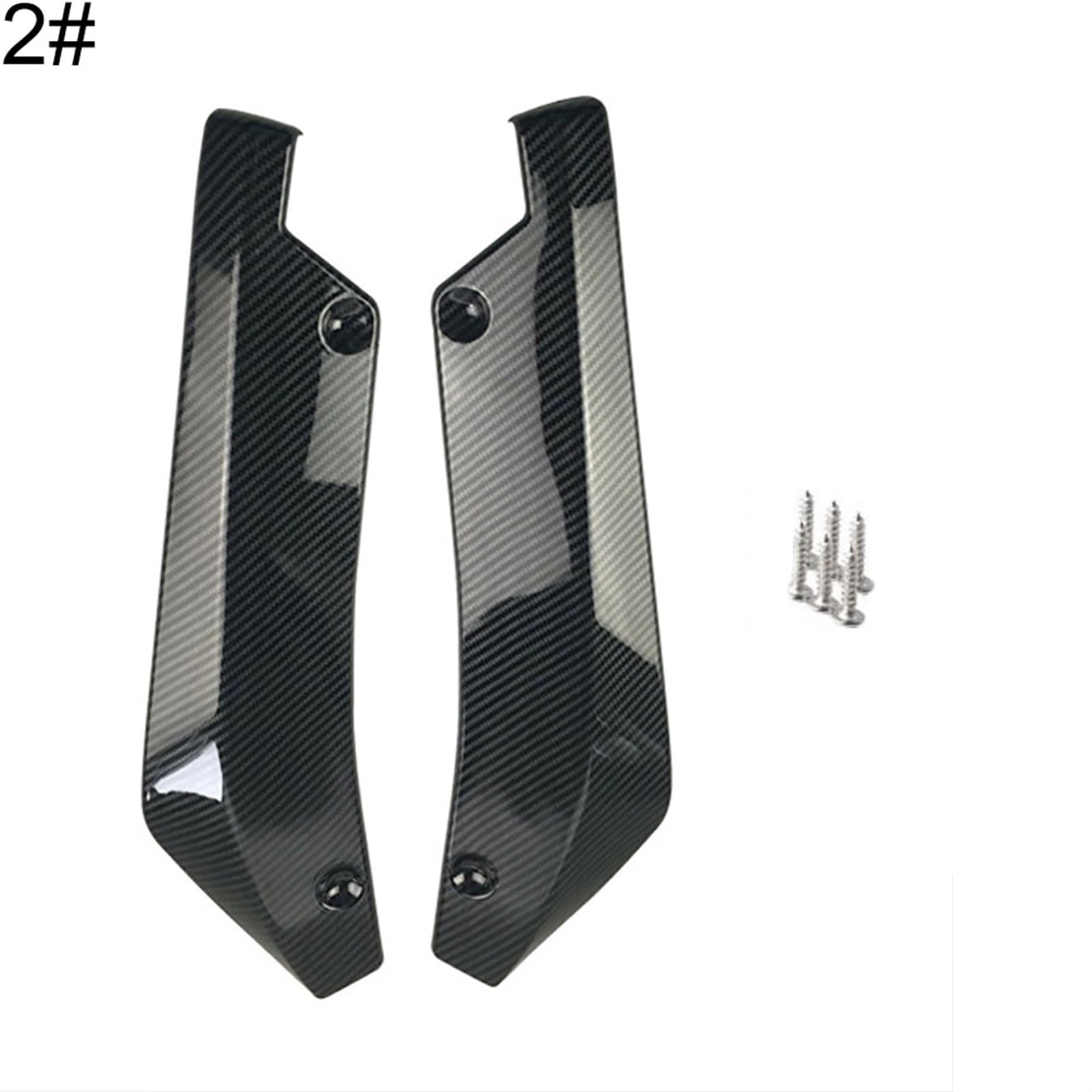 SHENHUO Fahrzeug-Seitenspoiler 2 Stück Universal Auto Heckstoßstange Lippe Spoiler Diffusor Splitter Kratzschutz Universal für langlebiges Leichtgewicht für mit 6 Schrauben(2) von SHENHUO