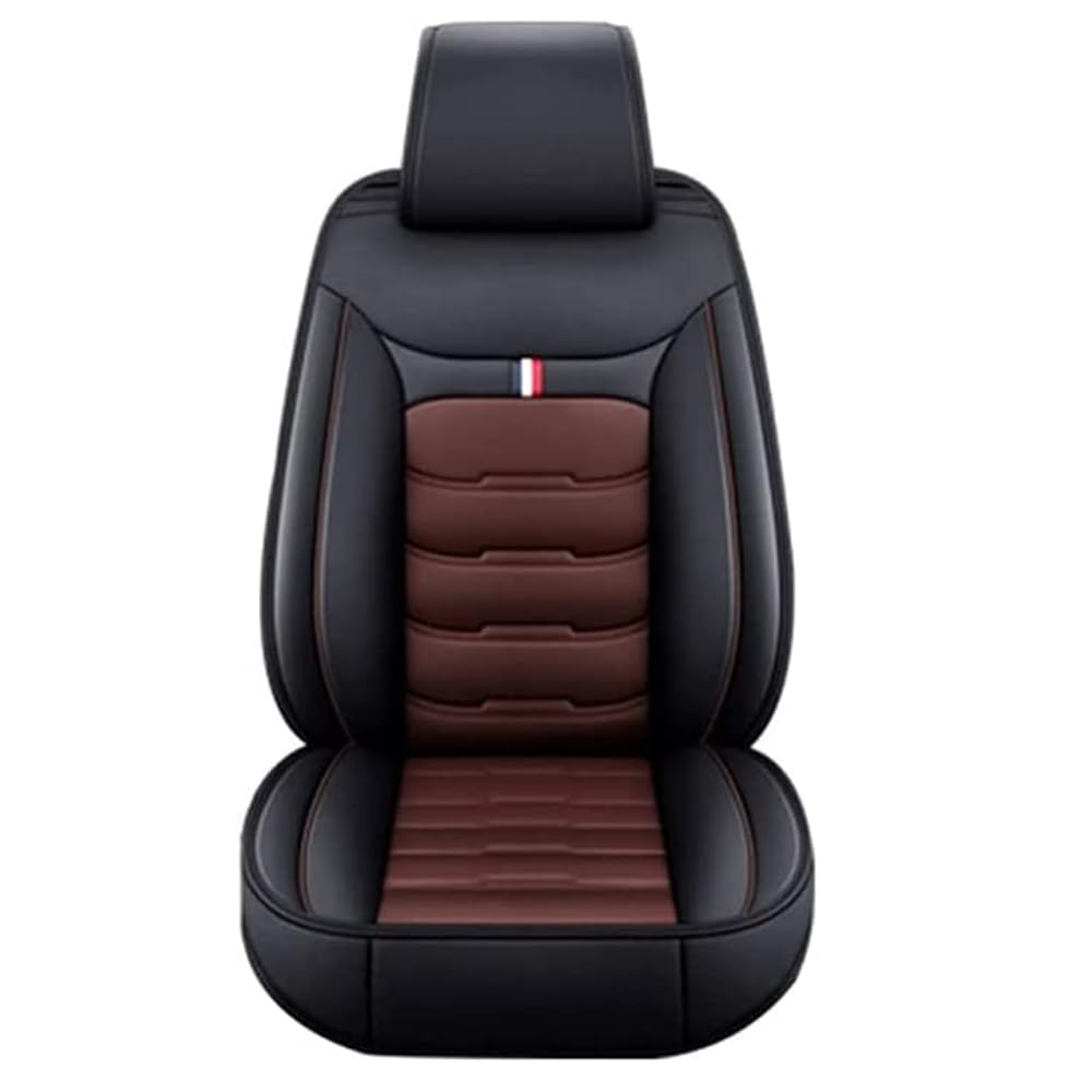 SHENSE 5-Sitze Leder Auto-Sitzbezüge, für Seat Alhambra Autositzbezug Allwetter Wasserdicht AutoSitzbezüge Innenraum Zubehör,Black-Coffee-Standard_Set von SHENSE