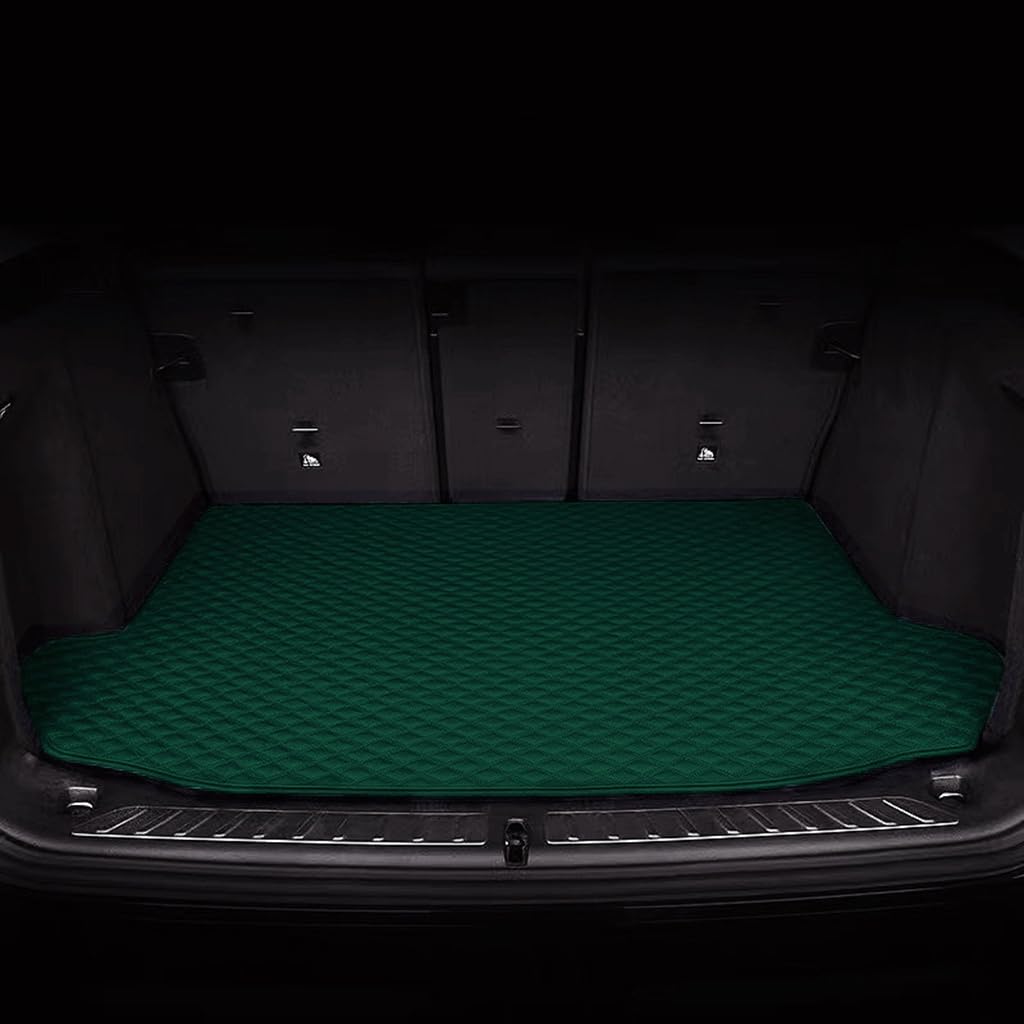 Auto Kofferraummatten für Audi A3 Sportback 8PA 2004–2012,Leder Kofferraumwanne Kratzfest Schutzmatte Kofferraum Fußmatten Zubehör,Green von SHENYYDR