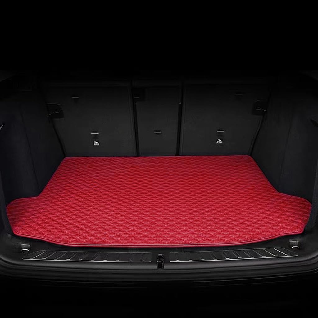 Auto Kofferraummatten für Audi Q3 Sportback 2019-2023,Leder Kofferraumwanne Kratzfest Schutzmatte Kofferraum Fußmatten Zubehör,Red von SHENYYDR