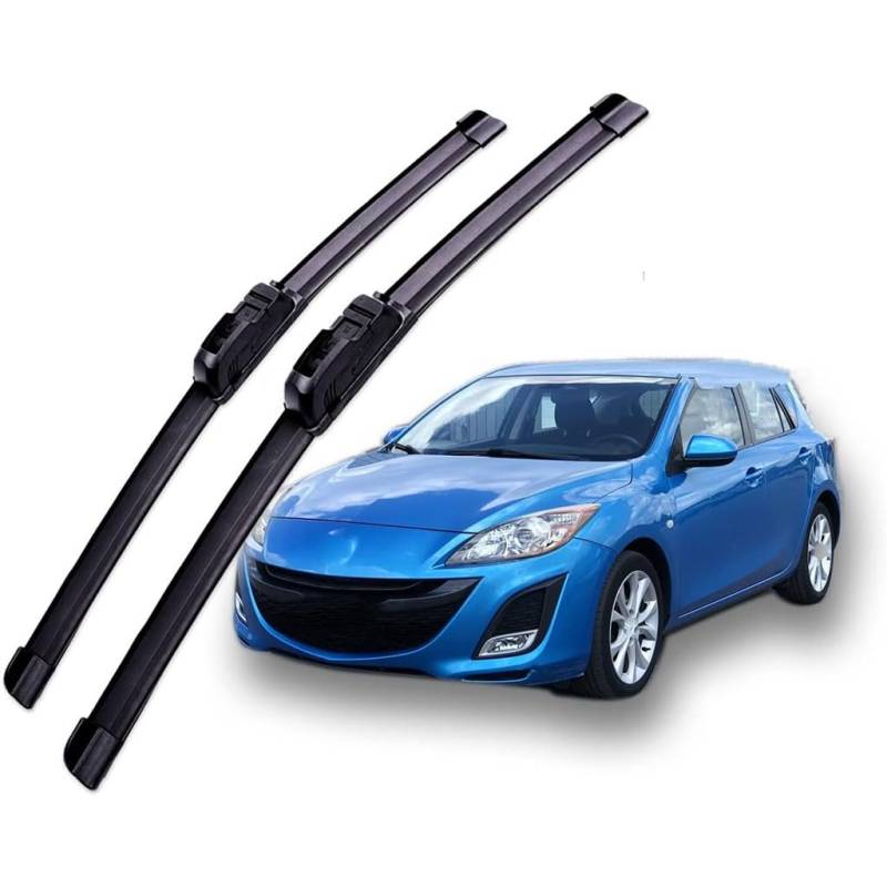 Auto Scheibenwischer Für Mazda 3 BL MK2 2010-2013,Haltbare Gummiwischer Auto Zubehör von SHENYYDR