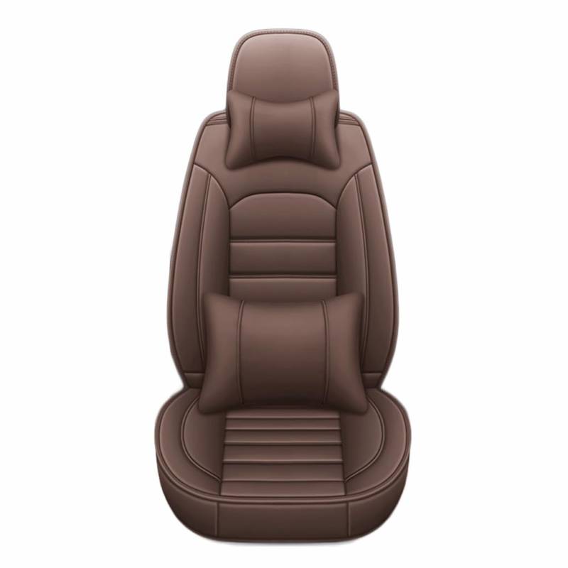 SHENYYDR Autositzbezüge für Audi Q3 F3 2018-2023,Universal Leder Sitzschoner Staubdicht leicht zu Reinigen rutschfest Auto Innere Zubehör,Brown von SHENYYDR