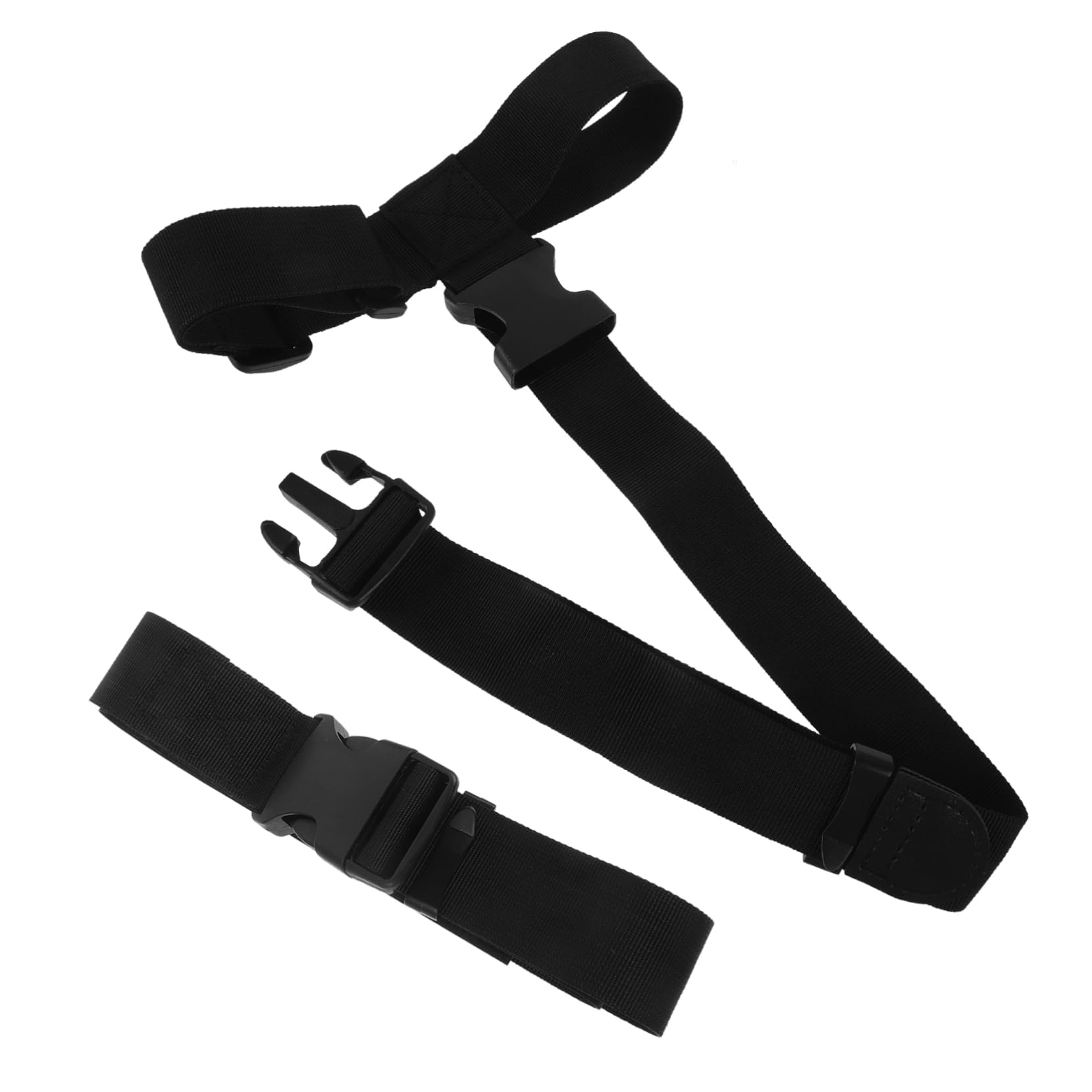 SHERCHPRY 1 Satz Gepäckband Verriegelung Riemen Schlösser Zurrgurt Kette Gürtel Luggage Connector Straps fahrradtasche gepäckträger Gepäckbänder Packgurte für Gepäcktaschen Polyester Black von SHERCHPRY