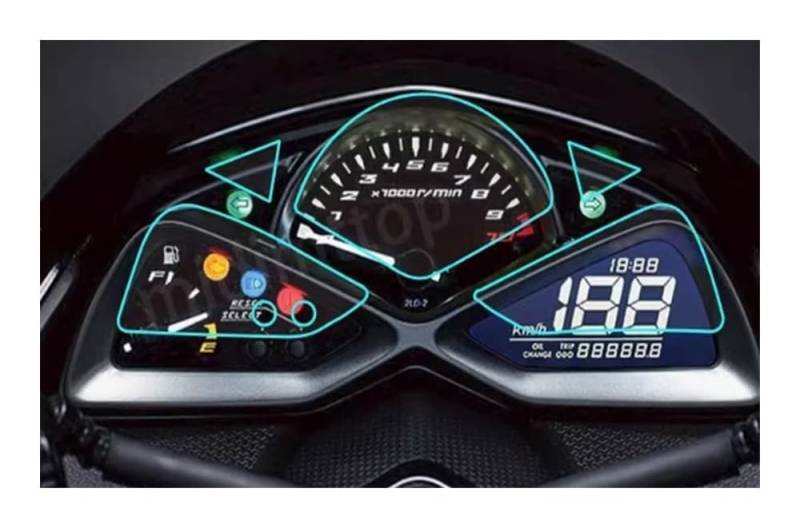 SHFORJCFME Instrumententafel Membran Motorrad Zubehör Instrument Tacho Bildschirm Dashboard Cluster Scratch Schutz Film Für YAM&AHA SMAX155 SMAX 155 von SHFORJCFME