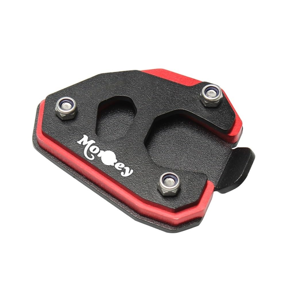 SHFORJCFME Motorrad Pad Stützplatte Motorrad CNC Kickstand Fuß Seitenständer Verlängerung Pad Stützplatte Vergrößern Ständer Für Monkey 125 2018 2019 2020 2021 2022 von SHFORJCFME