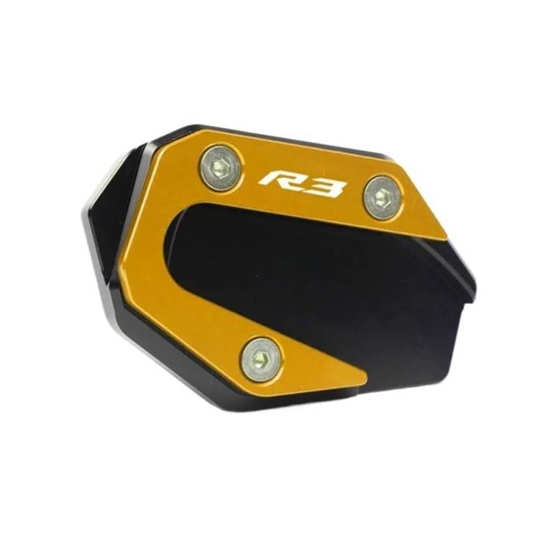 SHFORJCFME Motorrad Pad Stützplatte Motorrad Ständer Seitenständer Enlarger Pad Zubehör Für YAM&AHA MT-03 MT03 MT25 MT-25 YZF-R3 YZF R3 R25 von SHFORJCFME