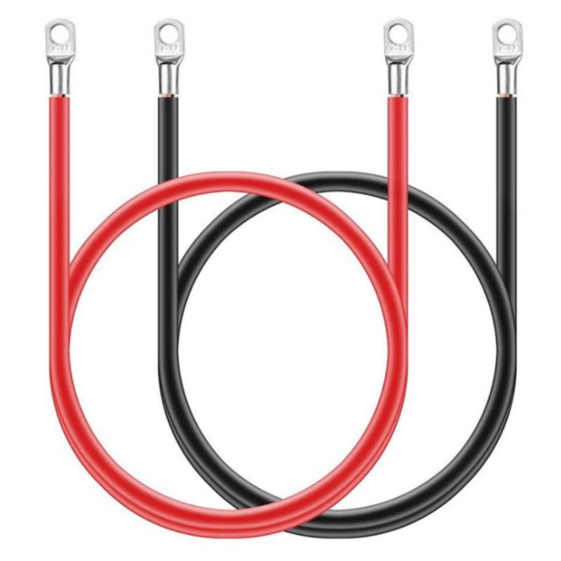 SHFSDHF 2 Stück Batteriekabel Kupferkabel Batteriekabel rot und schwarz Wechselrichter-Kabel Batterie-Kabel 16 mm² Kupfer Stromkabel für Versorgungsbatterien und Traktionsbatterien 2AWG 16mm² 50cm von SHFSDHF