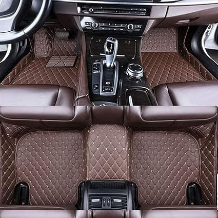 Für Audi A3 Cabriolet 2008-2023 Customized Leder Auto Fußmatten Allwetter wasserdichte rutschfeste Teppich Fußmatten., Brown von SHFSXH