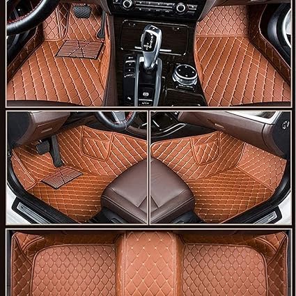 Für Audi A8 Sedan D3 5 Seats SWB 2002-2010 Customized Leder Auto Fußmatten Allwetter wasserdichte rutschfeste Teppich Fußmatten., Coffee Color von SHFSXH