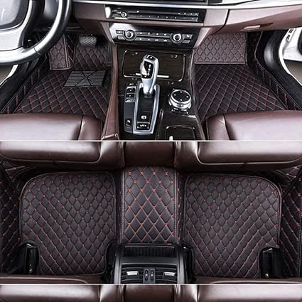 Für Audi A8 Sedan D4 SWB 2010-2017 Customized Leder Auto Fußmatten Allwetter wasserdichte rutschfeste Teppich Fußmatten., Black A von SHFSXH