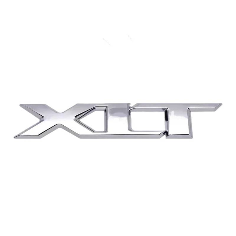 3D-Metall-Chrom-Rot-Schwarz-Logo XLT-Emblem Auto-Abzeichen Heckkoffer-Aufkleber Kompatibel mit XLT-Stikcer-Zubehör(Silver) von SHIAIS