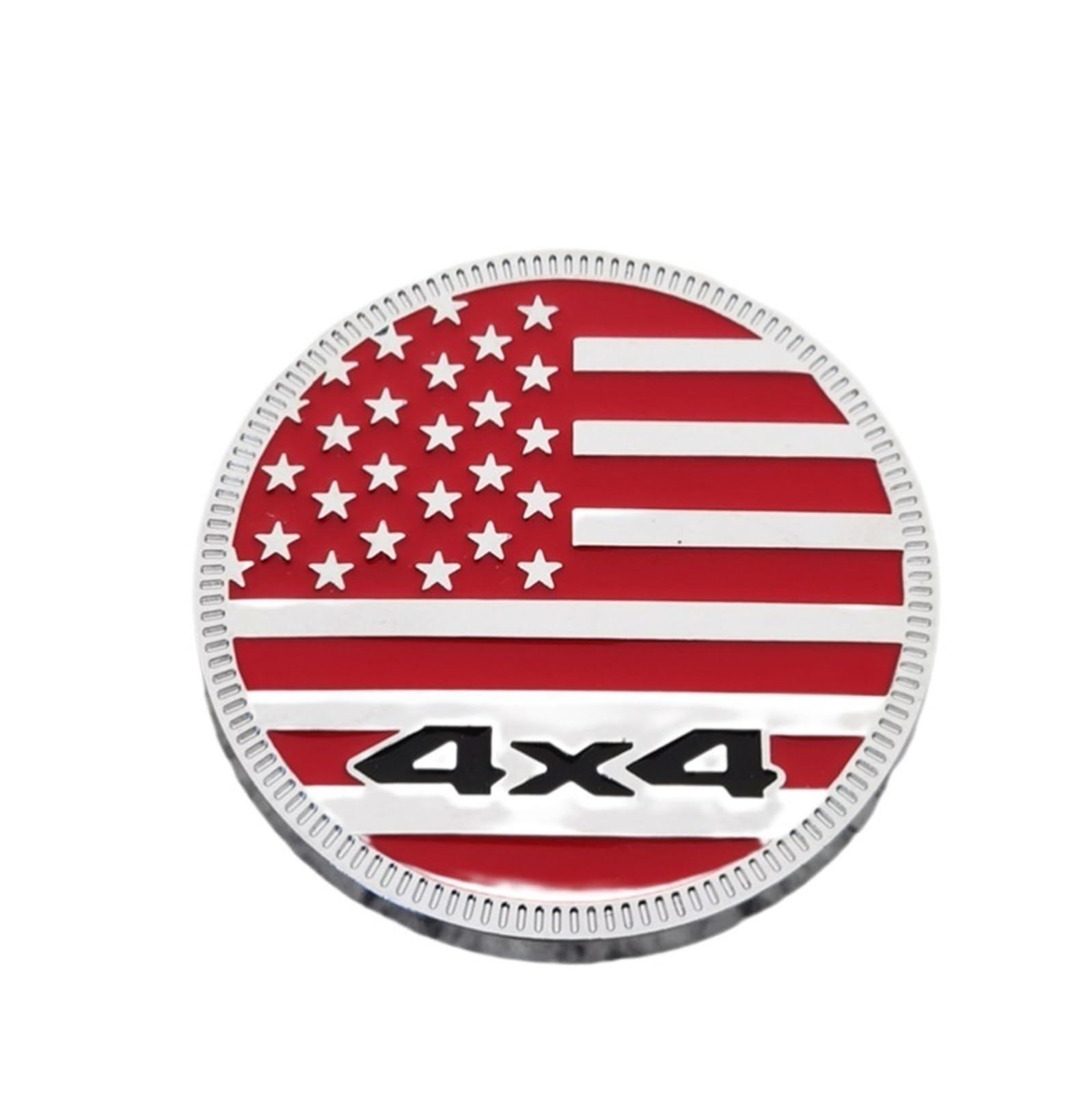 3D Metall Seite Hinten Stamm Abzeichen Emblem Aufkleber US Flagge Kompatibel Mit Auto Zubehör(Silve Red) von SHIAIS