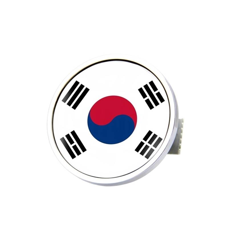 Auto 3D Metall Kühlergrill Republik Korea Flagge Emblem Abzeichen Aufkleber Zubehör Alle Version von SHIAIS