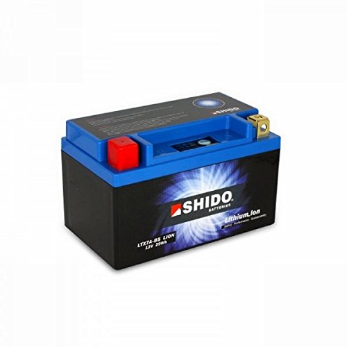 Shido LITHIUM-IONEN Batterie YTX7A-BS 12 Volt, SHIDO Motorrad Batterie | LiFePO4 | LI-YTX7A-BS passend für Hyosung RX 125 AC XRX D Enduro, KM4PF42A, Bj. 2007-2008 [Preis ist inkl. Batteriepfand] von SHIDO