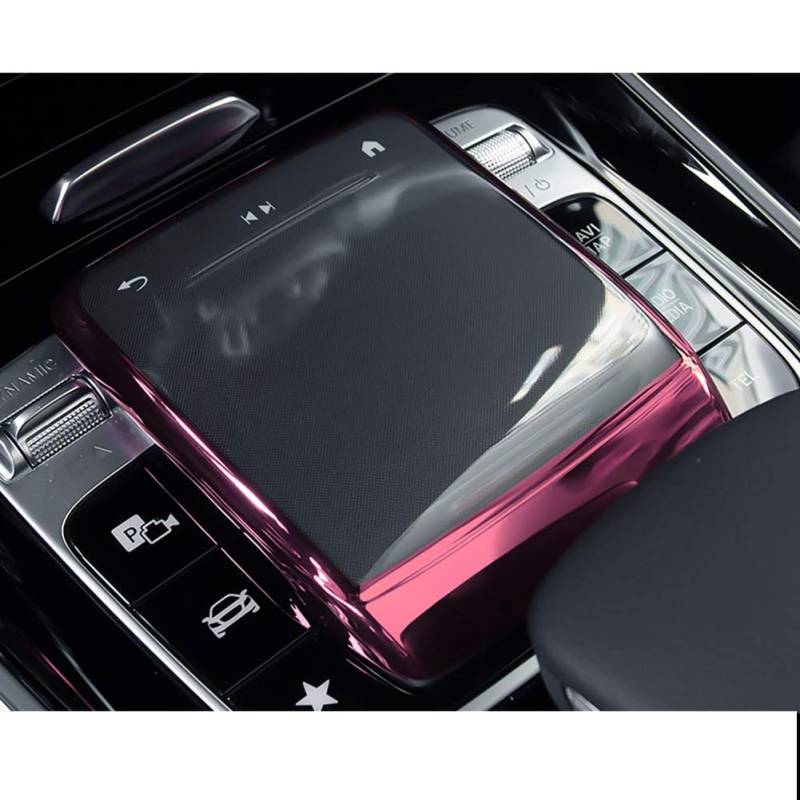 SHIFENG Schutzhülle für Mercedes-Benz A W177 B W247 GLB 250 X247 CLA W118 GLE W167 GLS X167 2020 2021, weiche TPU-Auto-Mittelkonsole, Maus-Schutzschale (Rosa) von SHIFENG