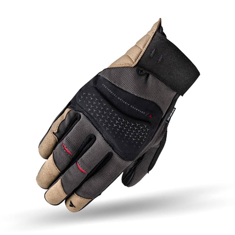 SHIMA AIR 2.0 Men Motorradhandschuhe Herren - Belüftete, Sommer Handschuhe aus Mesh mit Knöchel und Finger Protektoren, Verstärkte Handfläche (Braun, XL) von SHIMA