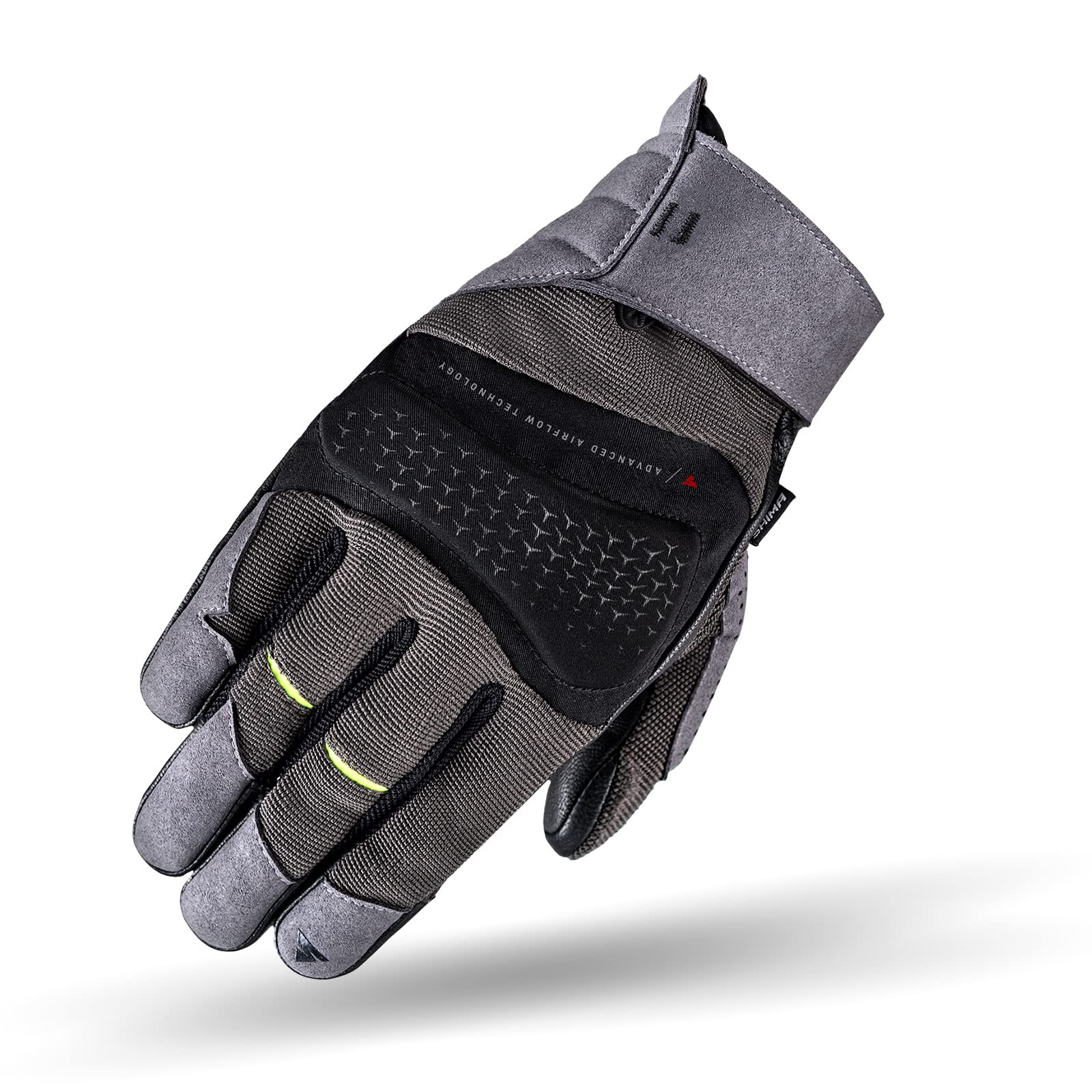 SHIMA AIR 2.0 Men Motorradhandschuhe Herren - Belüftete, Sommer Handschuhe aus Mesh mit Knöchel und Finger Protektoren, Verstärkte Handfläche (Grau, L) von SHIMA