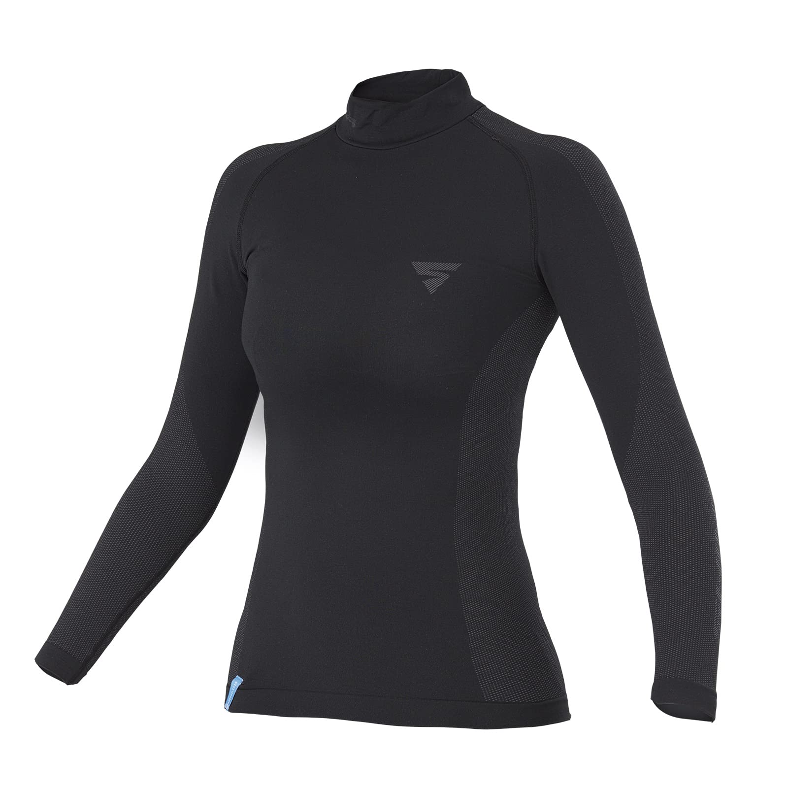 SHIMA BASECOOLER 2.0 - Thermoshirt für Damen mit COOLMAX-Fasern. Funktionsunterwäsche, Kühlend, Atmungsaktiv mit Mesh-Einsätzen (Schwarz, M/L) von SHIMA