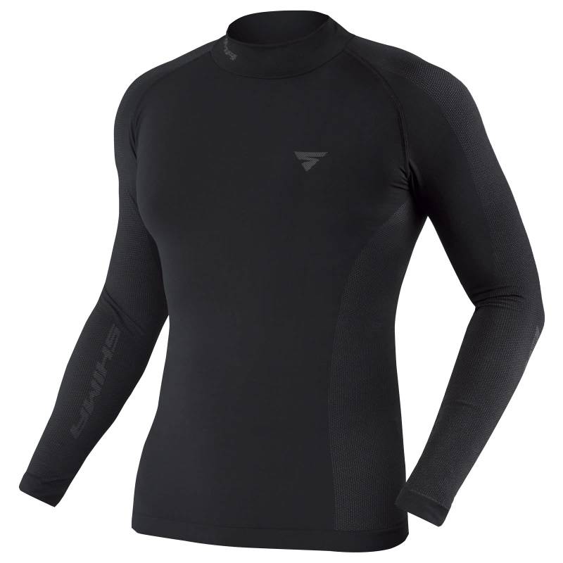 SHIMA BASECOOLER 2.0 - Thermoshirt für Herren mit COOLMAX-Fasern. Funktionsunterwäsche, Kühlend, Atmungsaktiv mit Mesh-Einsätzen (Schwarz, M/L) von SHIMA