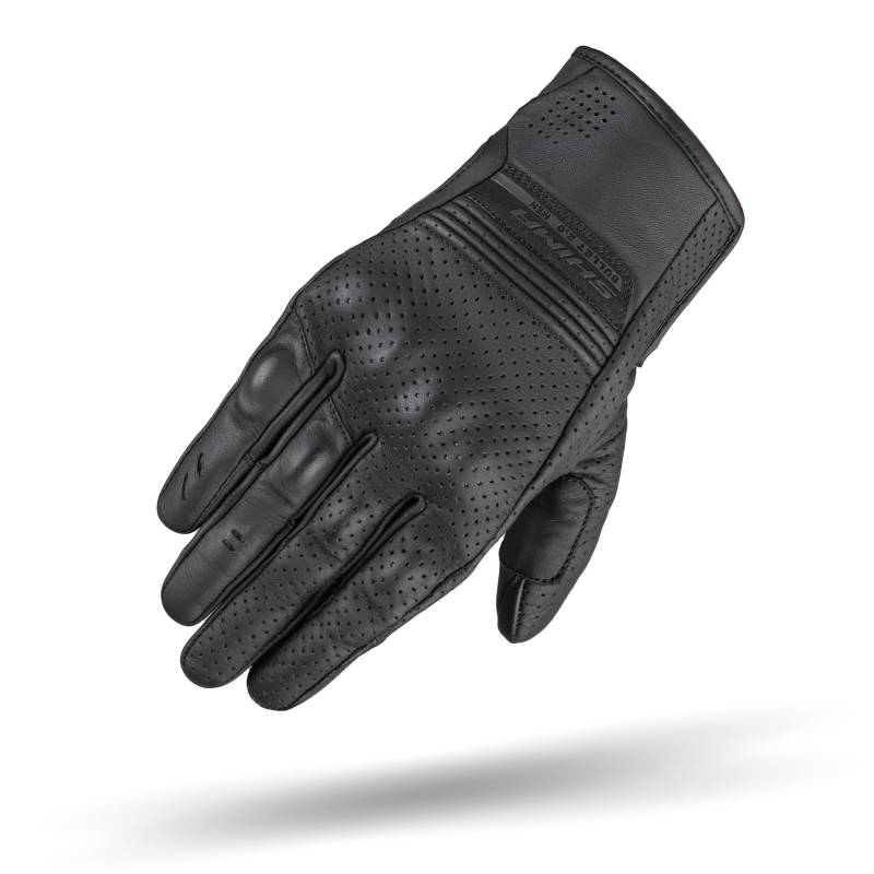 SHIMA Bullet Motorrad Handschuhe Herren Leder Kurze Sommer Motorradhandschuhe Schutz Touchscreen Stadt Lederhandschuhe Motorcycle Belüftet Verstärkt Perforiertes Leicht (Männer, Schwarz, L) von SHIMA