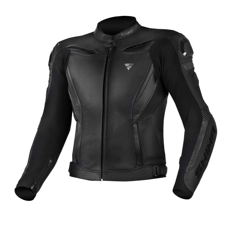 SHIMA CHASE Motorradjacke Herren -Sport Biker Lederjacke Männer Belüftet Sommer mit Schulter Schleifers, Schulter, Ellbogen und Rückenprotektoren, Verstärkte Doppelnähte (Schwarz, 52) von SHIMA